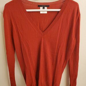 Womens Gucci Vneck Sweater in Dark Red Large